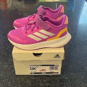 adidas Kids Pink & Yellow Runfalcon Lightweight Sneakers